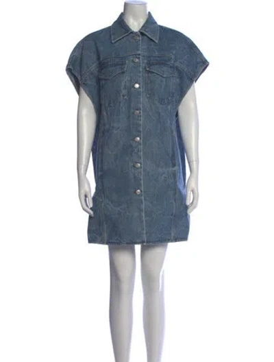 Pre-owned Dries Van Noten Knee-length Dress In Blue