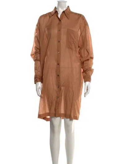 Pre-owned Dries Van Noten Knee-length Dress In Brown