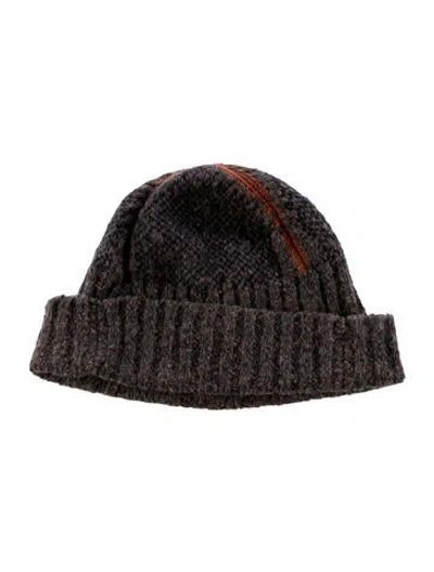 Pre-owned Dries Van Noten Knit Winter Beanie Hat In Green