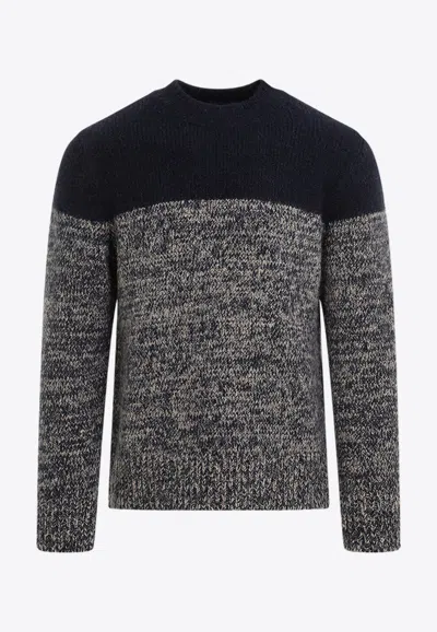 DRIES VAN NOTEN KNITTED CREWNECK SWEATER