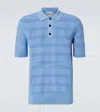 Dries Van Noten Knitted Polo Shirt In Blue
