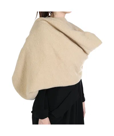 Dries Van Noten Knitted Scarf In Nude
