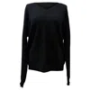 Dries Van Noten Knitted V-neck Sweater In Black Wool In Black