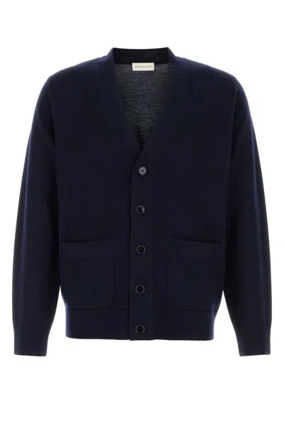 Dries Van Noten Midnight Blue Wool Murdoch Cardigan
