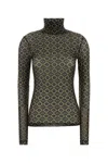 Dries Van Noten Printed Stretch Tulle Hoyser T-shirt In Green