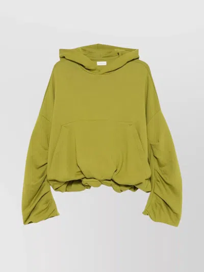 Dries Van Noten Knitwear Hood And Pouch Pocket In Green