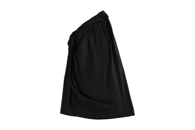 Pre-owned Dries Van Noten Knotted Jersey Skirt Black
