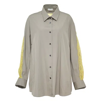 Dries Van Noten Lace Long Sleeve Shirt In Multi