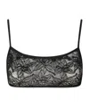 Dries Van Noten Floral Stretch-lace Bralette In Black