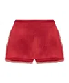 Dries Van Noten Satin Mini Shorts In Red