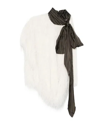 DRIES VAN NOTEN LACE-UP CARDIGAN