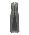 Dries Van Noten Romina Crushed-plisse Vest In Gray