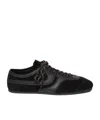 Dries Van Noten Suede Low Top Sneakers With Rubber Sole In Black