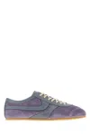 Dries Van Noten Low-profile Sneakers With Suede And Leather Accents In Purple