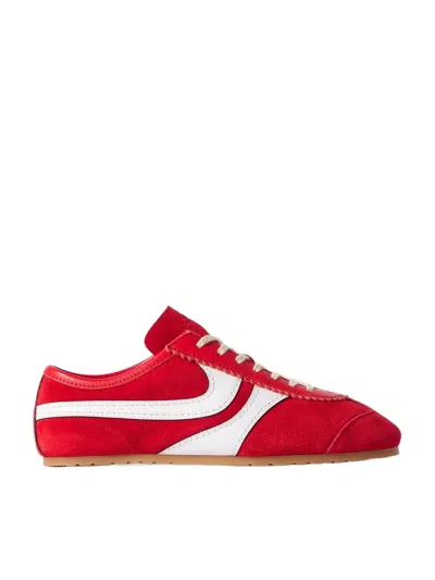 Dries Van Noten Lace-up Sneakers In Red