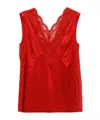 Dries Van Noten Lace Vest In Red