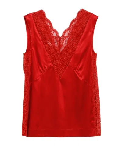 Dries Van Noten Lace Vest In Red