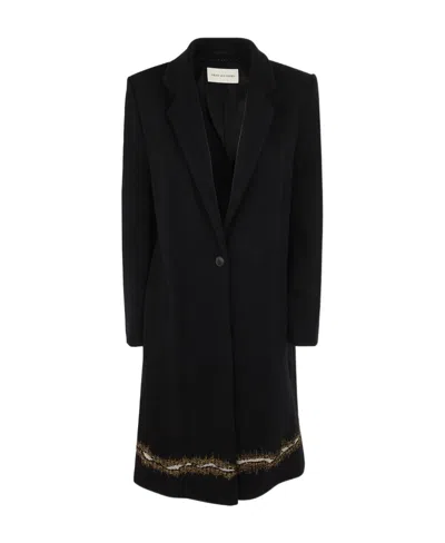 Dries Van Noten Lapel Coat In Black