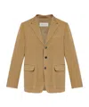 Dries Van Noten Lapel Long Sleeve Blazer In Green