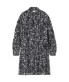 Dries Van Noten Lapel Long Sleeve Dress In Black