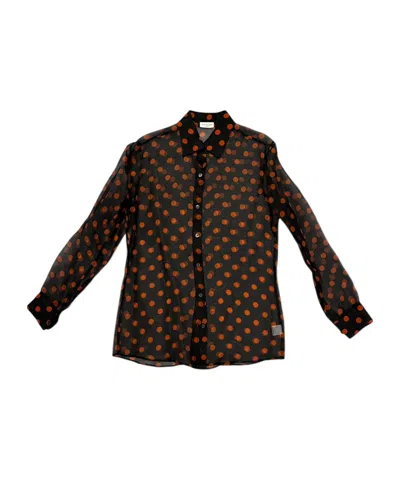 Dries Van Noten Lapel Long Sleeve Shirt In Black
