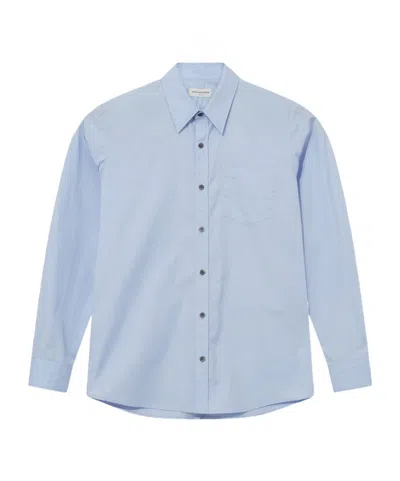 Dries Van Noten Lapel Long-sleeved Shirt In Blue