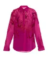 Dries Van Noten Lapel Long-sleeved Shirt In Pink