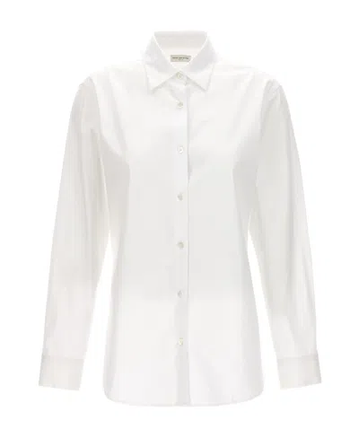 Dries Van Noten Lapel Long-sleeved Shirt In White