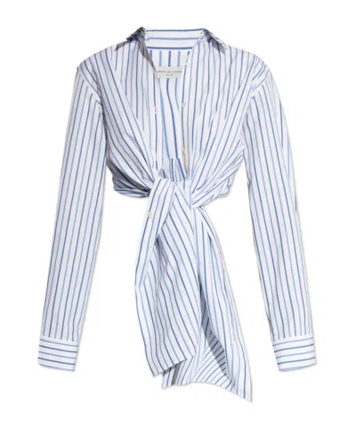 Dries Van Noten Lapel Long-sleeved Shirt In White