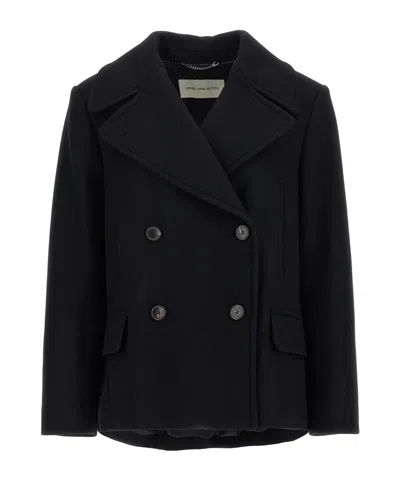Dries Van Noten Lapel Long-sleeved Suit Jacket In Black