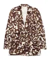 Dries Van Noten Sophisticated Jacquard Patterned Jacket In Multi