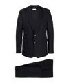 Dries Van Noten Lapel Long-sleeved Suit Set In Black