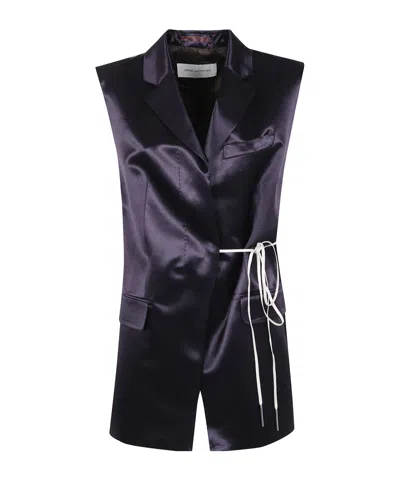 Dries Van Noten Lapel Vest In Purple