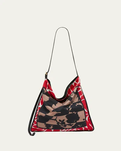 Dries Van Noten Large Hobo Bag In Multi