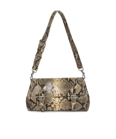 Dries Van Noten Large Leather Satchel In Beige