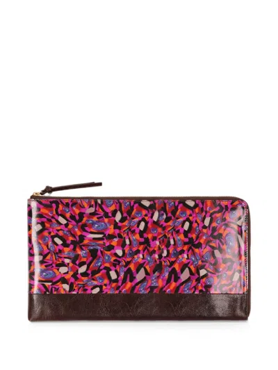 Dries Van Noten Large Leather Wallet In Blue