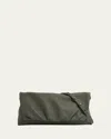 Dries Van Noten Large Pillow Leather Shoulder Bag In Pistache