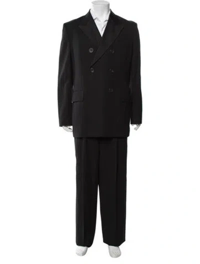 Pre-owned Dries Van Noten Late 1990's - Early 2000's Wool Two-piece Suit In Black