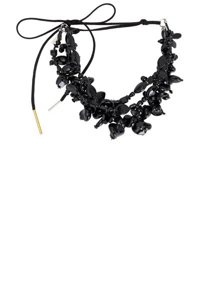 Dries Van Noten Layered Beaded Necklace In Black