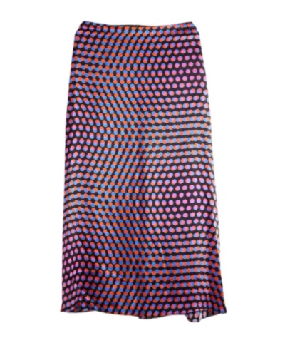 Dries Van Noten Layered Polka Dot Skirt In Purple