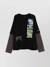 Dries Van Noten Mens Black Hemmings Crewneck Cotton-jersey T-shirt In Black
