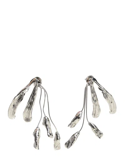 Dries Van Noten Leaf Earrings Jewelry Silver