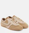 Dries Van Noten Leather And Suede Low-top Sneakers In Neutral
