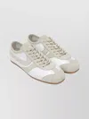 Dries Van Noten Low-profile Premium Leather And Suede Sneakers In Neutral