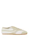 Dries Van Noten Leather Sneakers Low Profile Suede Panels Rubber Sole In White