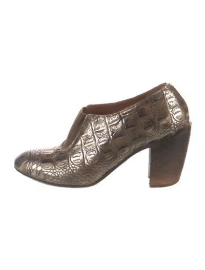 Pre-owned Dries Van Noten Leather Animal Print Pumps