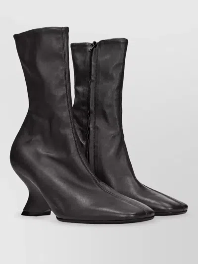 Dries Van Noten Leather Ankle Boots In Black