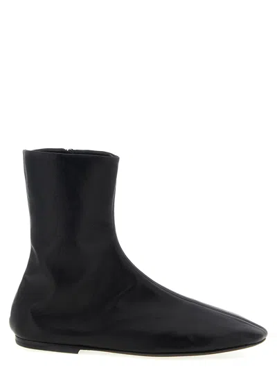 DRIES VAN NOTEN LEATHER ANKLE BOOTS