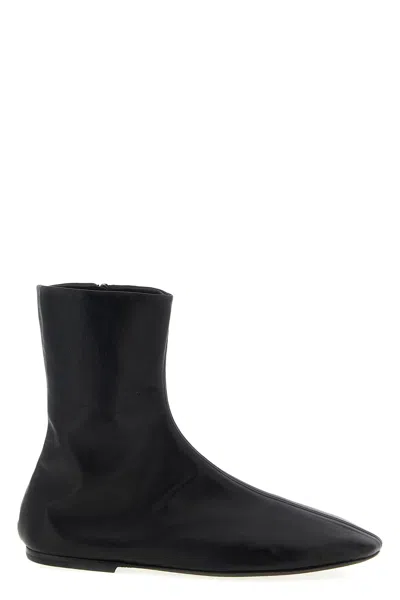 DRIES VAN NOTEN LEATHER ANKLE BOOTS