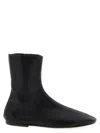 Dries Van Noten Leather Ankle Boots In Black